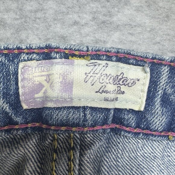 VTG Y2K Twenty X Houston Jeans Embroidered Floral Distressed Bootcut Lowest Rise - Picture 6 of 15
